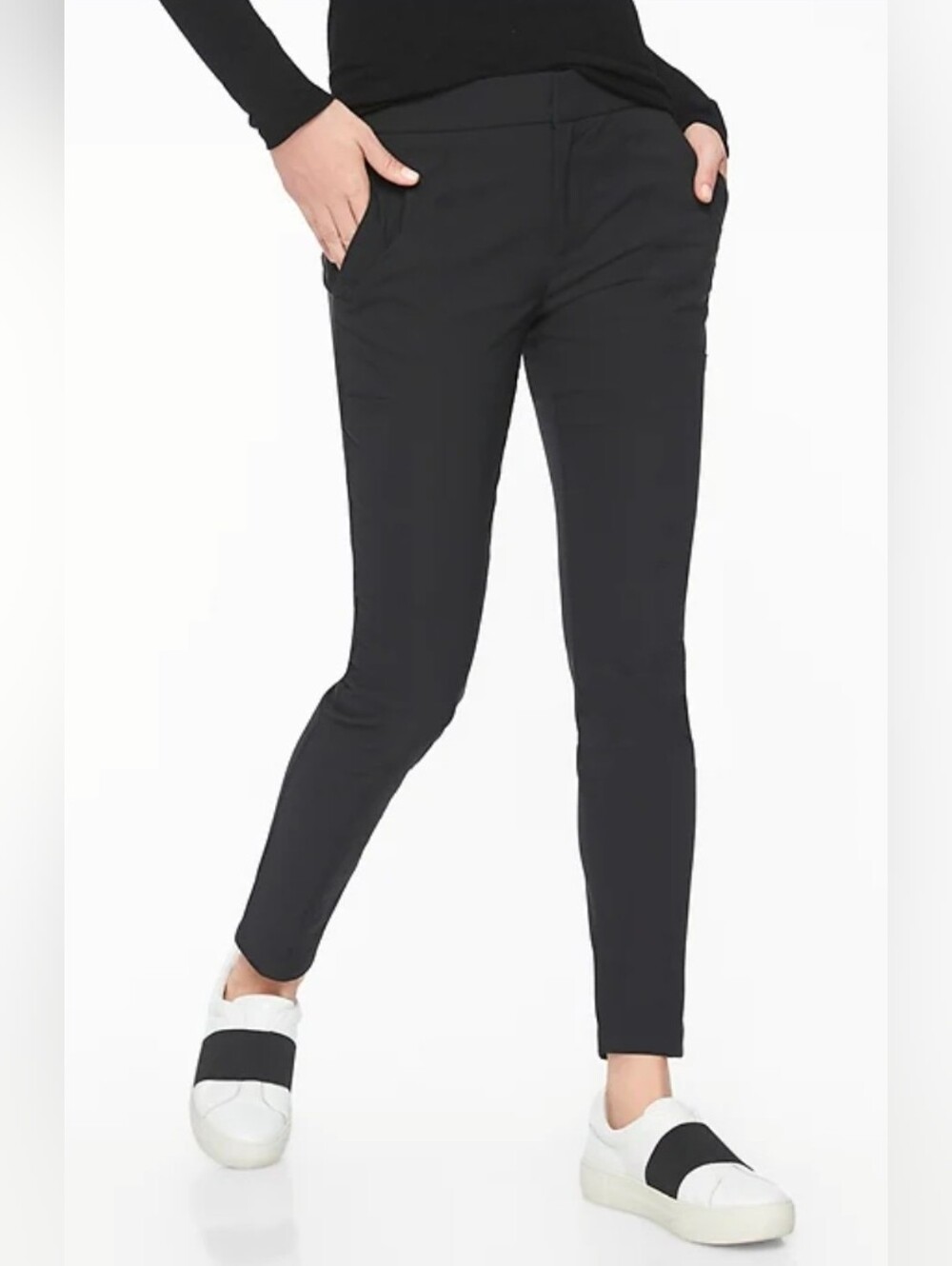 Athleta Wander Stash Skinny Pant Black Size 14 Hiking Travel Lightweight